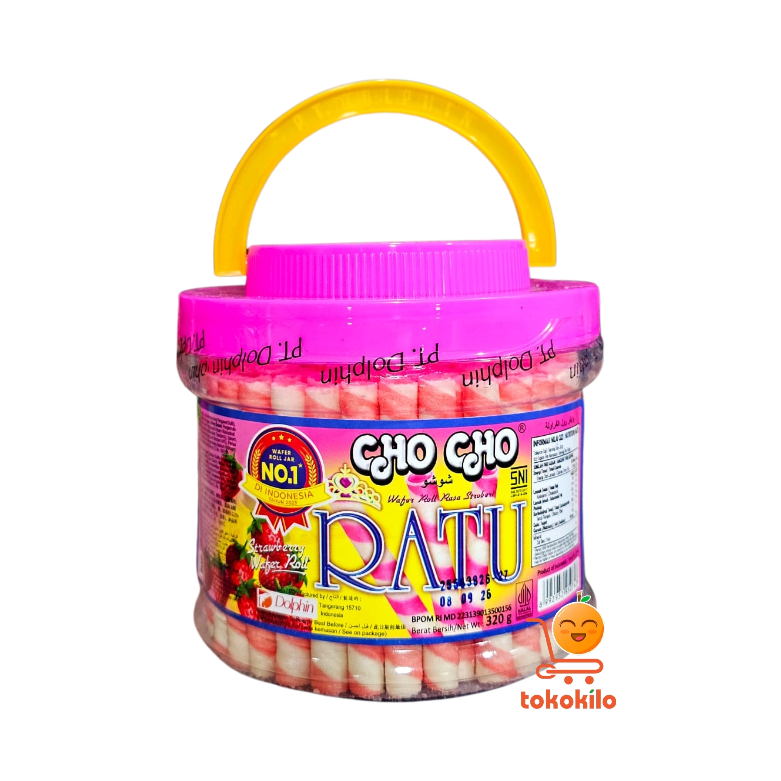 Cho Cho Wafer Roll Ratu Strawberry 320gr