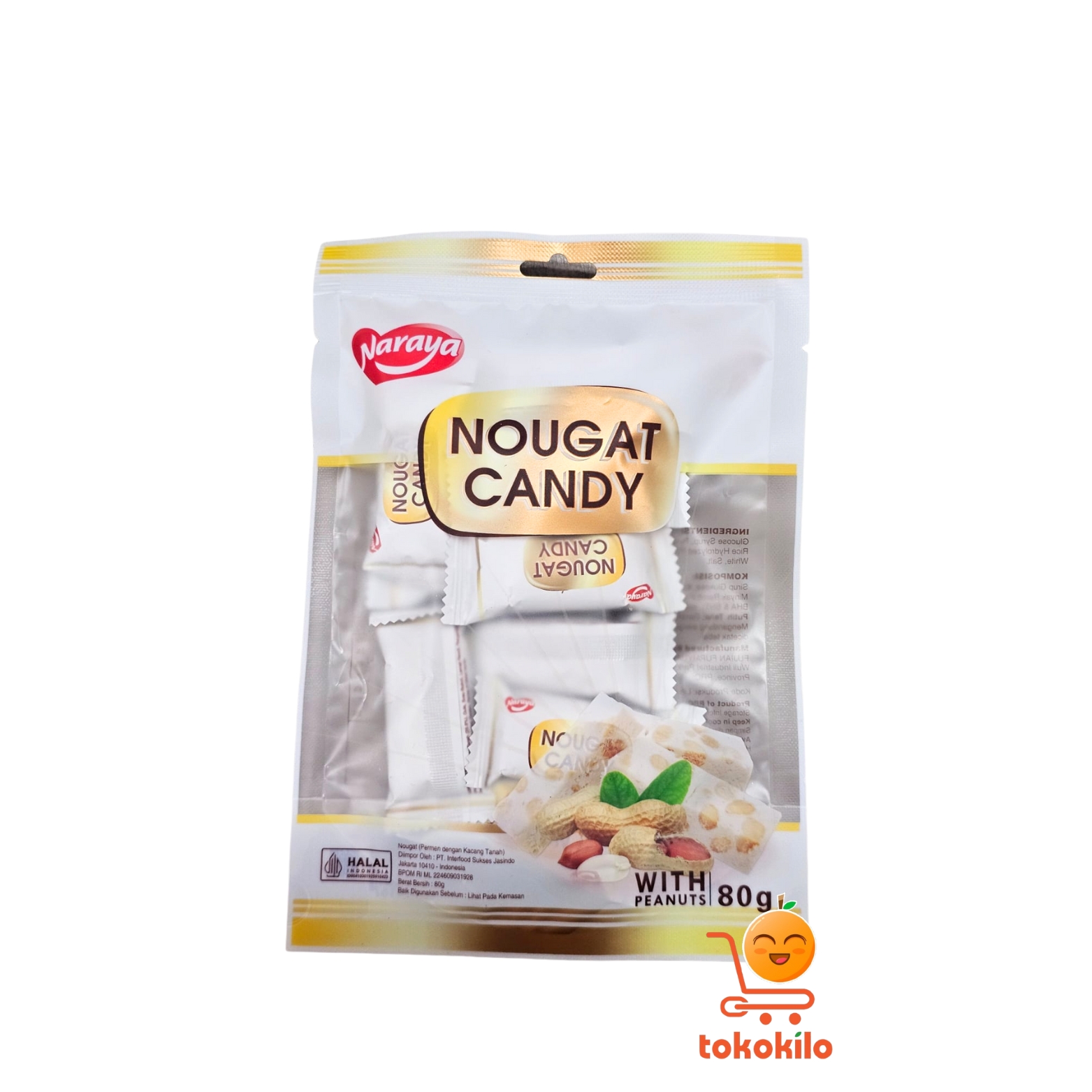 Permen Nougat Kacang Naraya 80gr