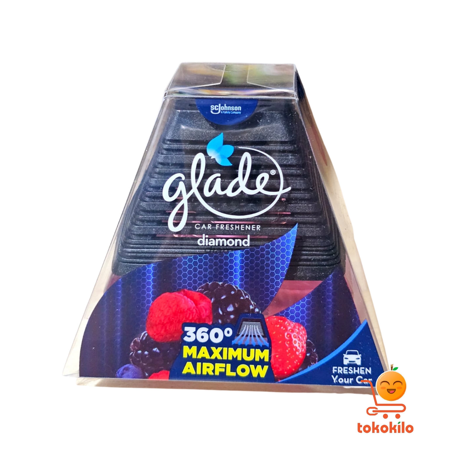 Pengharum Mobil Glade Freshener Diamond Wild Berries 80gr