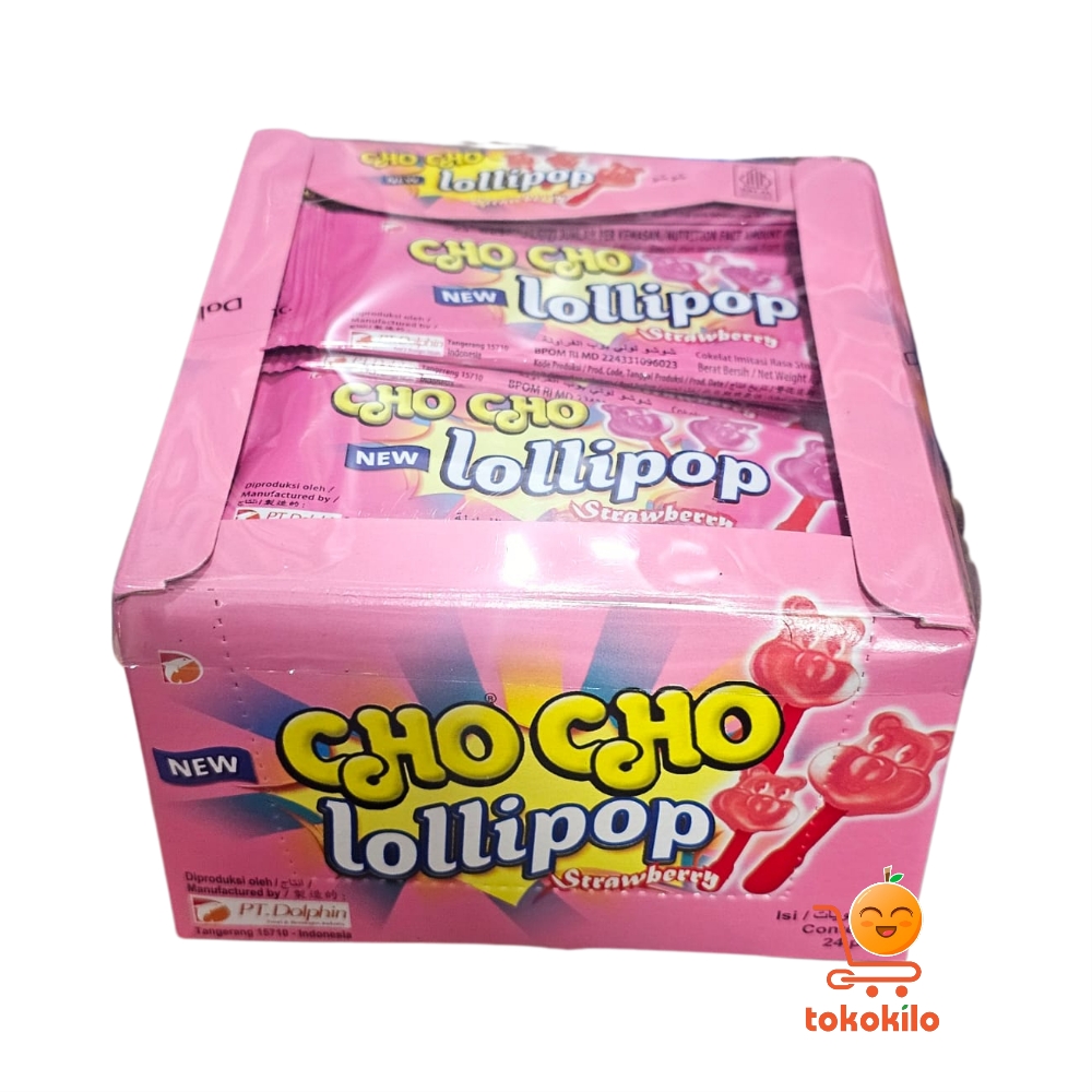 Cho Cho Lollipop Rasa Strawberry (1Pack X 24pcs)