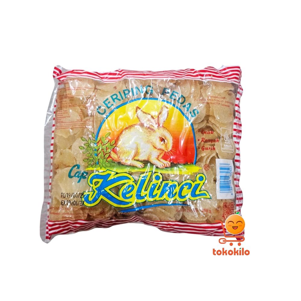 Kerupuk Ceriping Pedas Cap Kelinci 250gr, 500gr