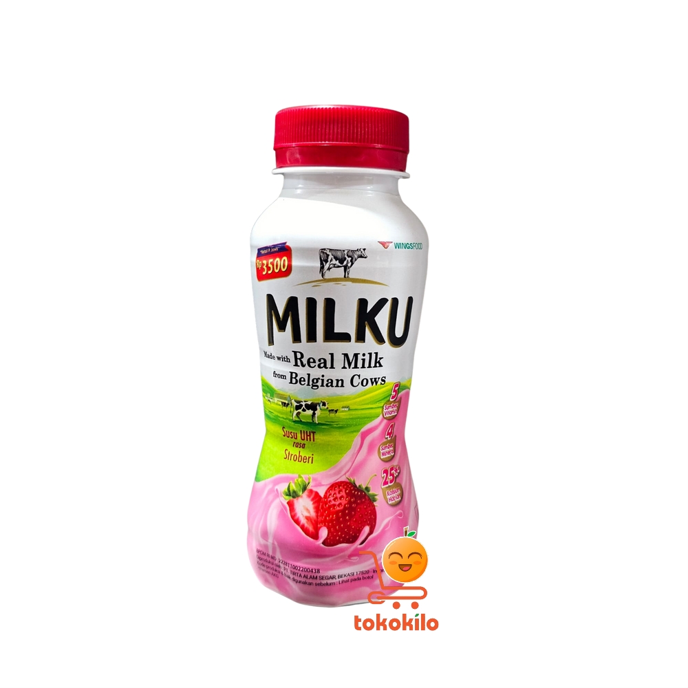 Milku Susu UHT Rasa Stroberi 200ml