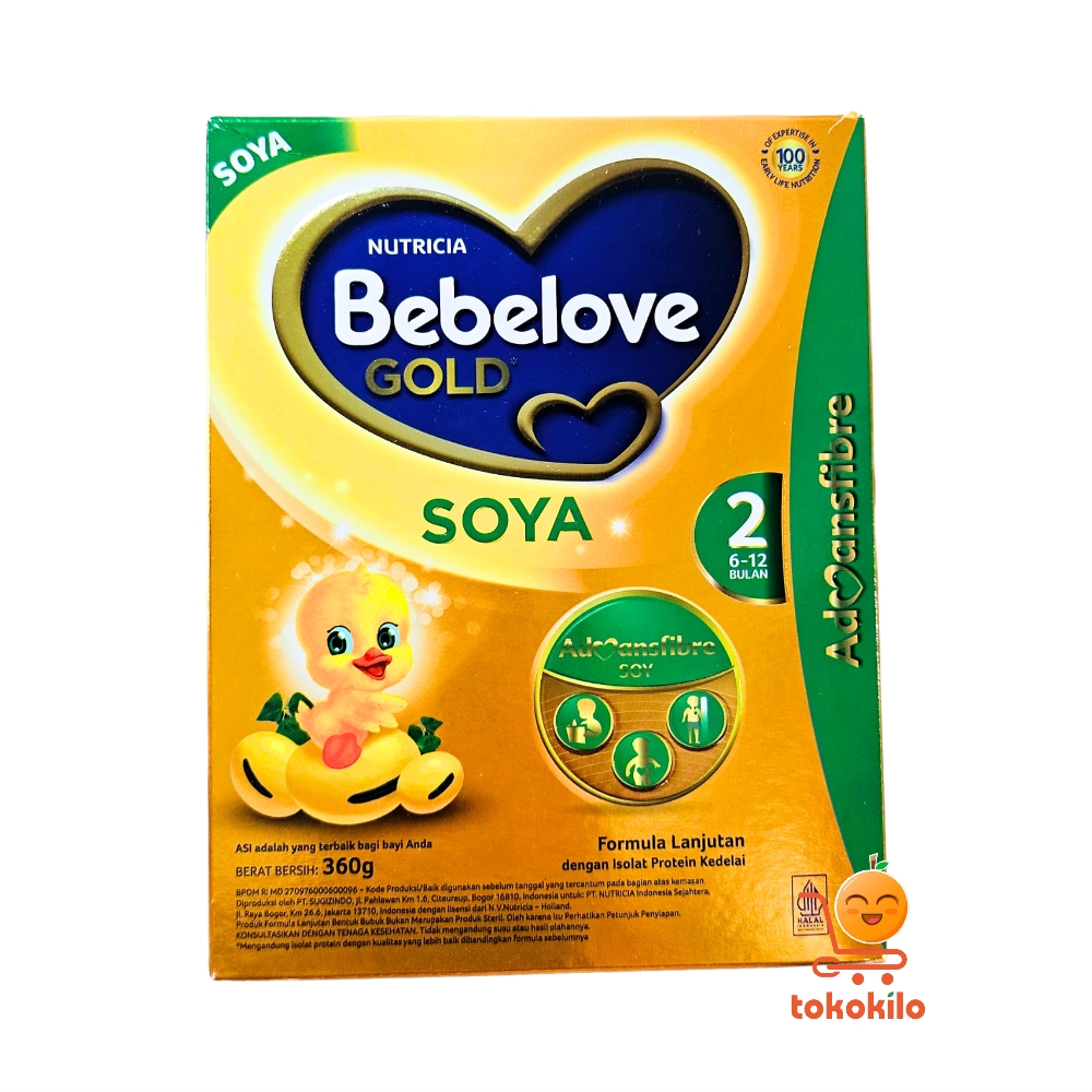 Susu Formula Bebelove Gold Soya 2 (6–12 Bulan) 360gr