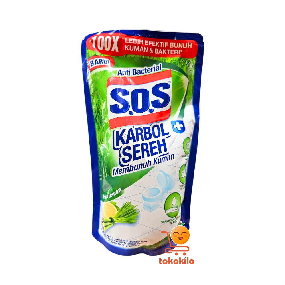 SOS Pembersih Lantai Karbol Sereh Lemon 700ml