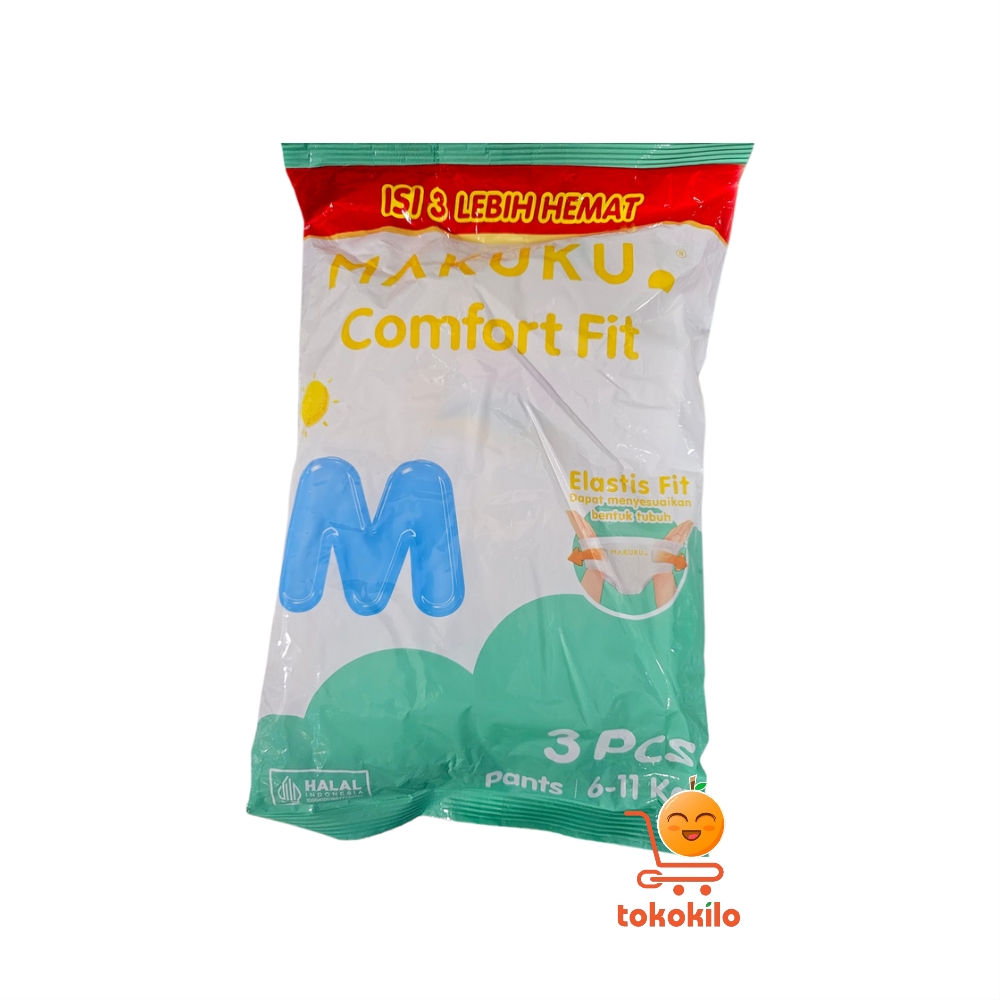 Popok Bayi Makuku SAP Diapers Comfort Fit M3, XL 3