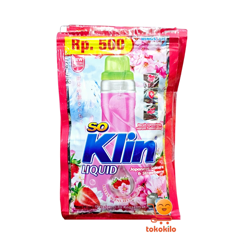 SoKlin Liquid Jumbo Japanese Sakura & Strawberry 20ml (12bks), 40ml (6 FREE 1)