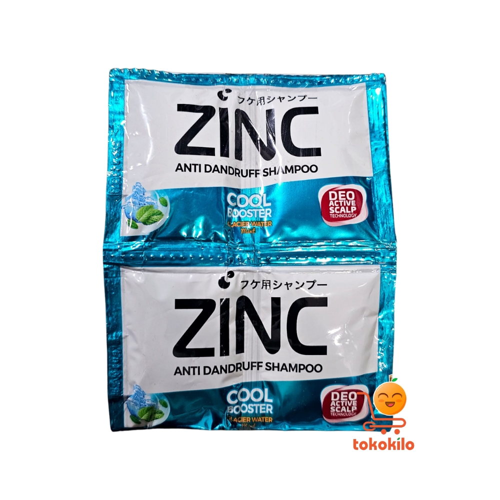 Zinc Anti Dandruff Shampoo Cool Booster 10ml (1 Pack X 12sachet)