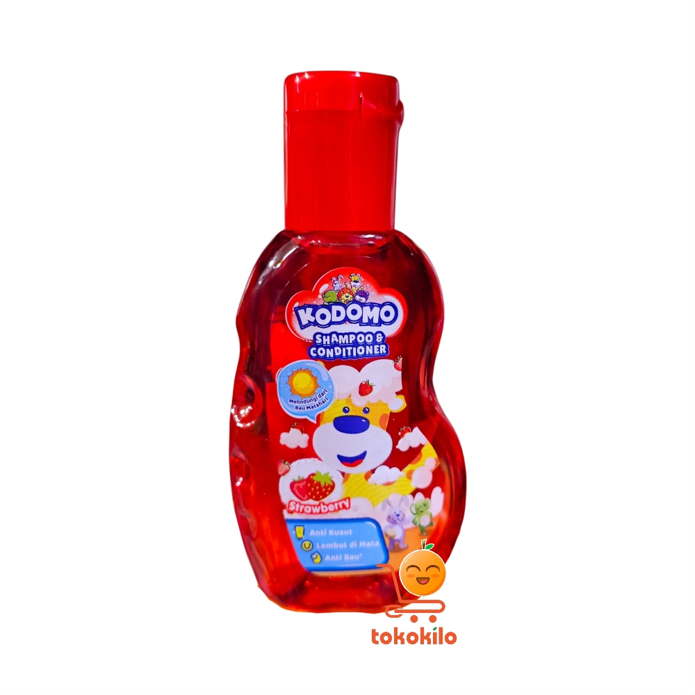 Kodomo Shampoo & Conditioner Strawberry Gel Botol 45ml, 250ml