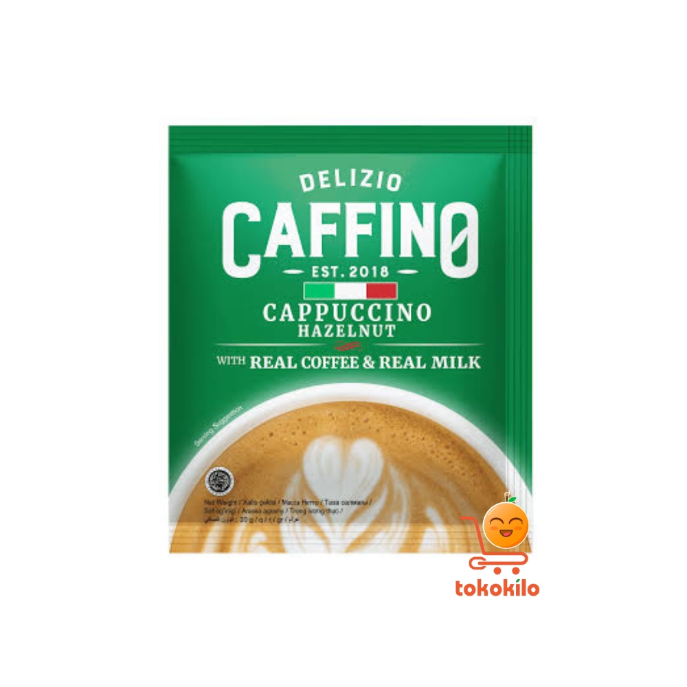 Caffino Kopi Latte Hazelnut 20gr (1 Pack X 5 sachet), (1 Pouch X 200gr)