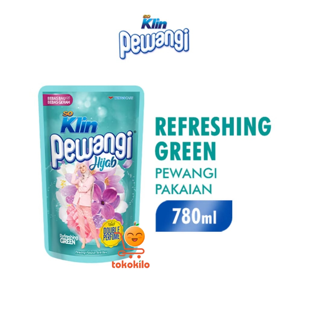 Soklin Pewangi Pakaian Hijab Refreshing Green 780ml