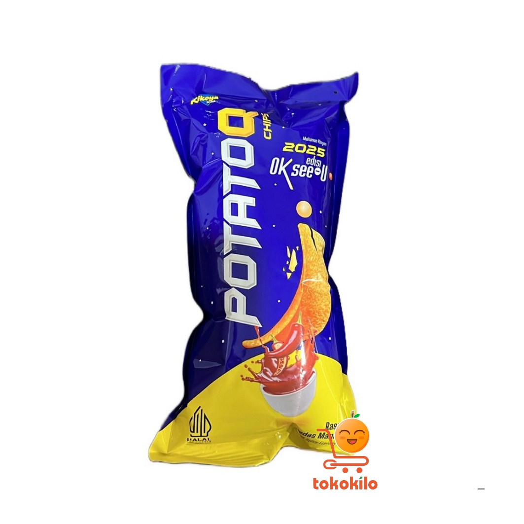 Kikoya Keripik Kentang PotatoQ Chips Rasa Pedas Manis 22gr 