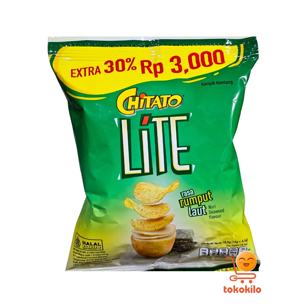 Chitato Lite Rasa Rumput Laut Nori Seaweed 18.5g ,35gr,68gr, 115gr 168gr