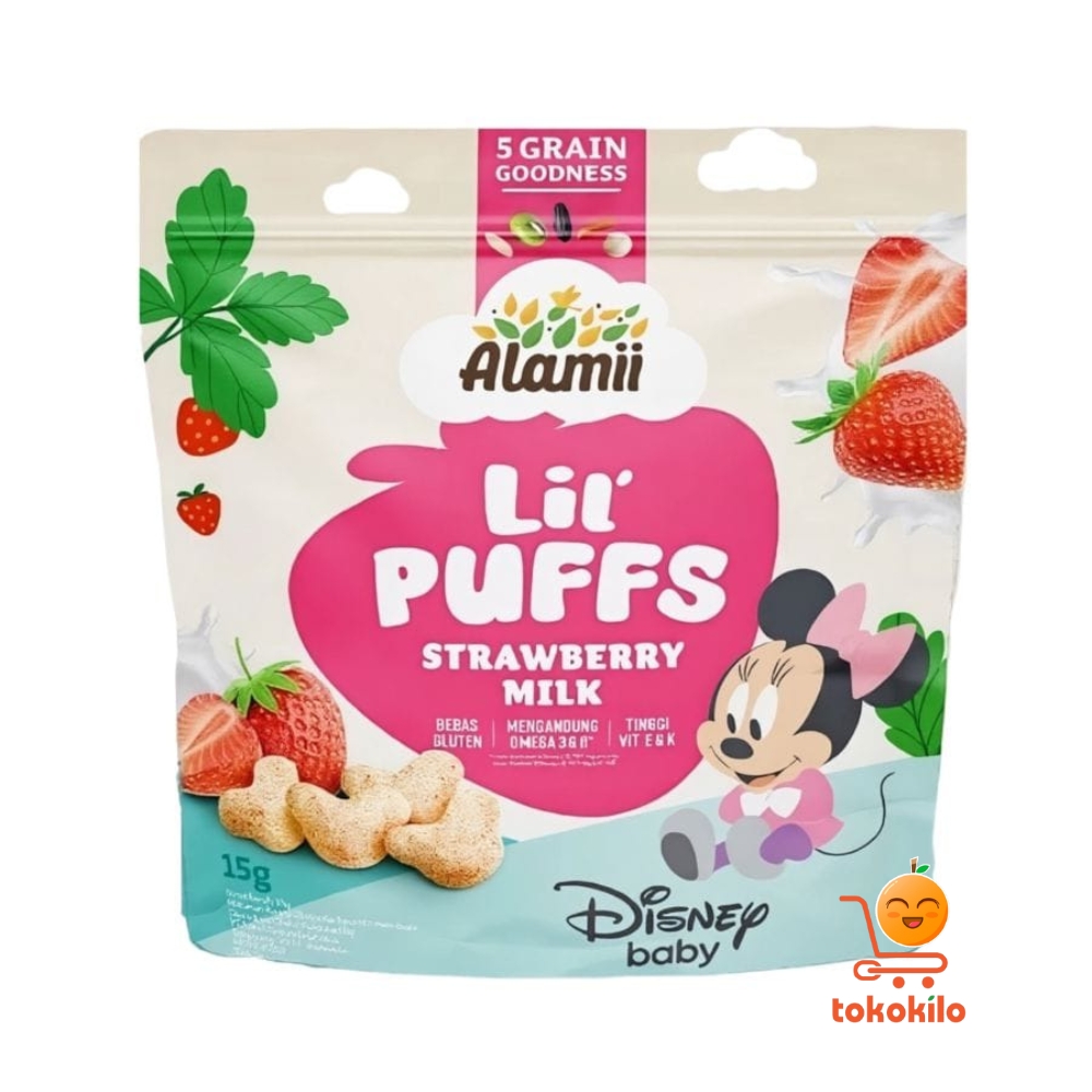 Alamii Lil' Puffs rasa Strawberry Milk 15gr