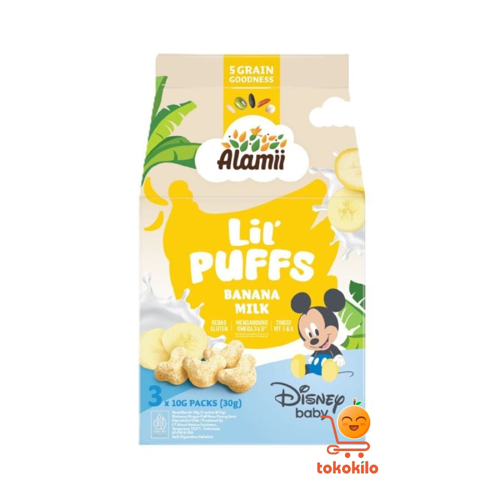 Alamii Lil' Puffs rasa Banana Milk 30gr