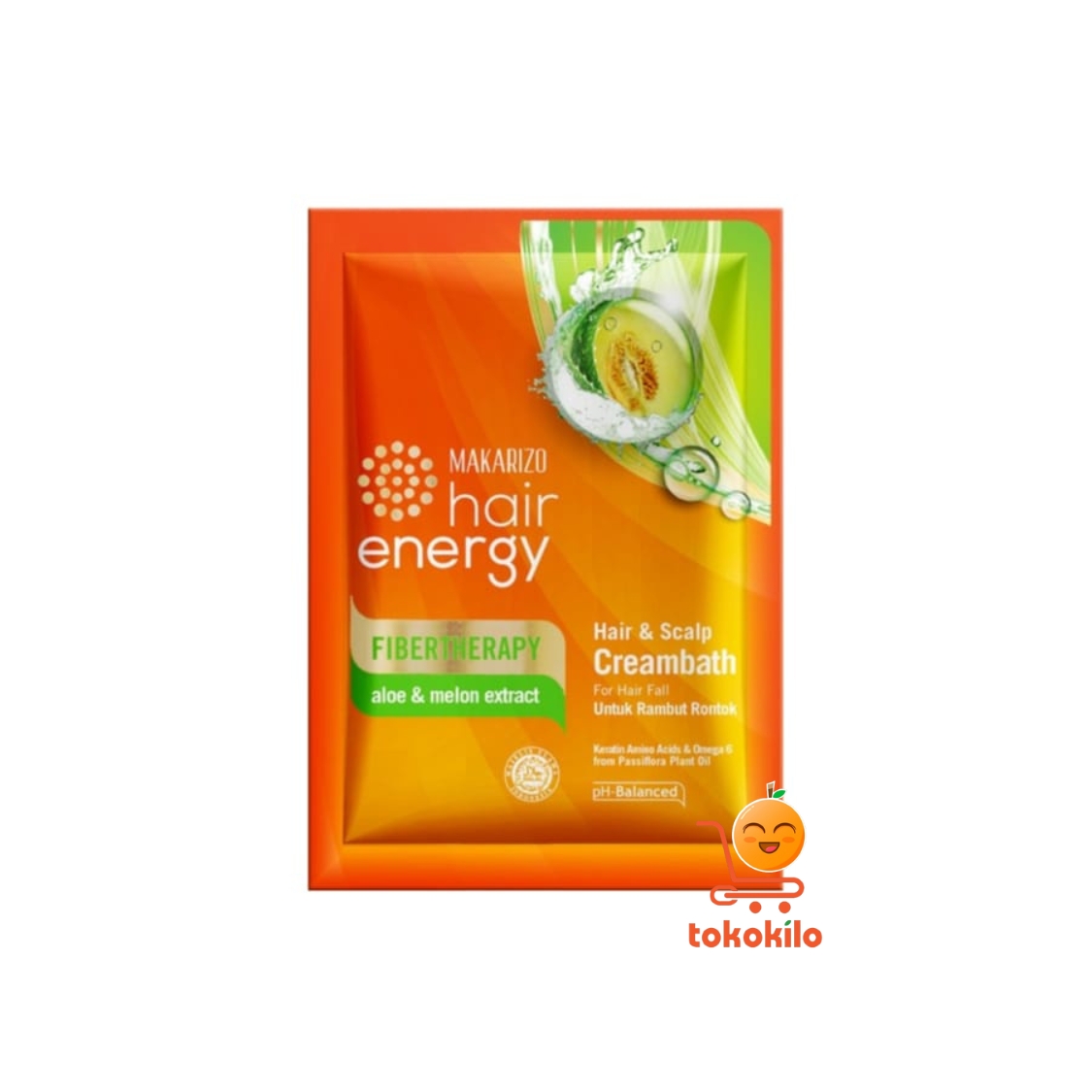 Makarizo Hair Energy Fibertherapy Hair & Scalp Creambath Aloe & Melon Extract 60ml