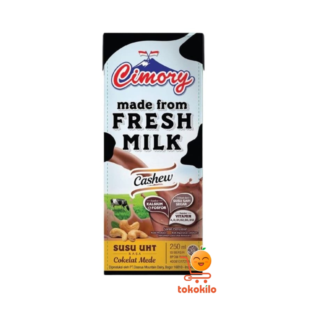Cimory UHT Milk Rasa Cokelat Cashew 250ml 