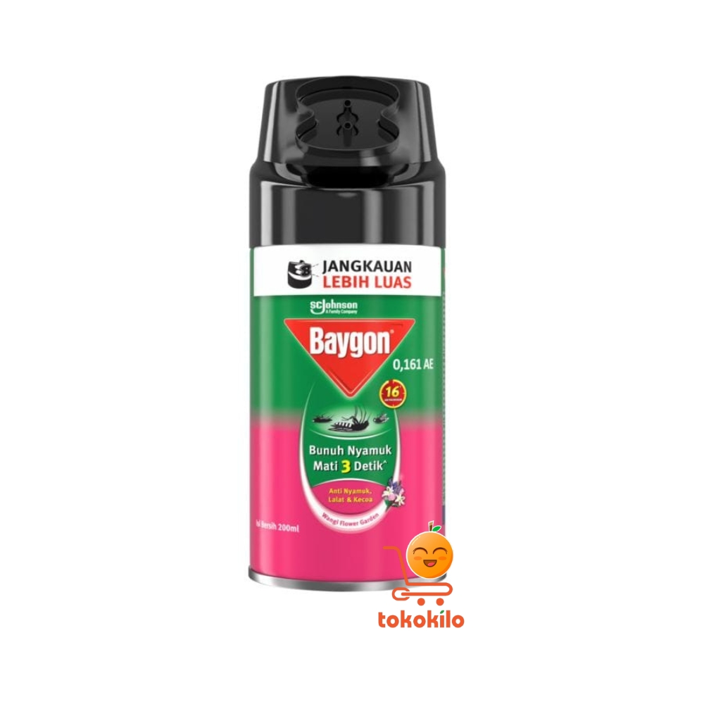 Baygon Anti Nyamuk Aerosol Flower Garden 200ml, 450ml, 675ml