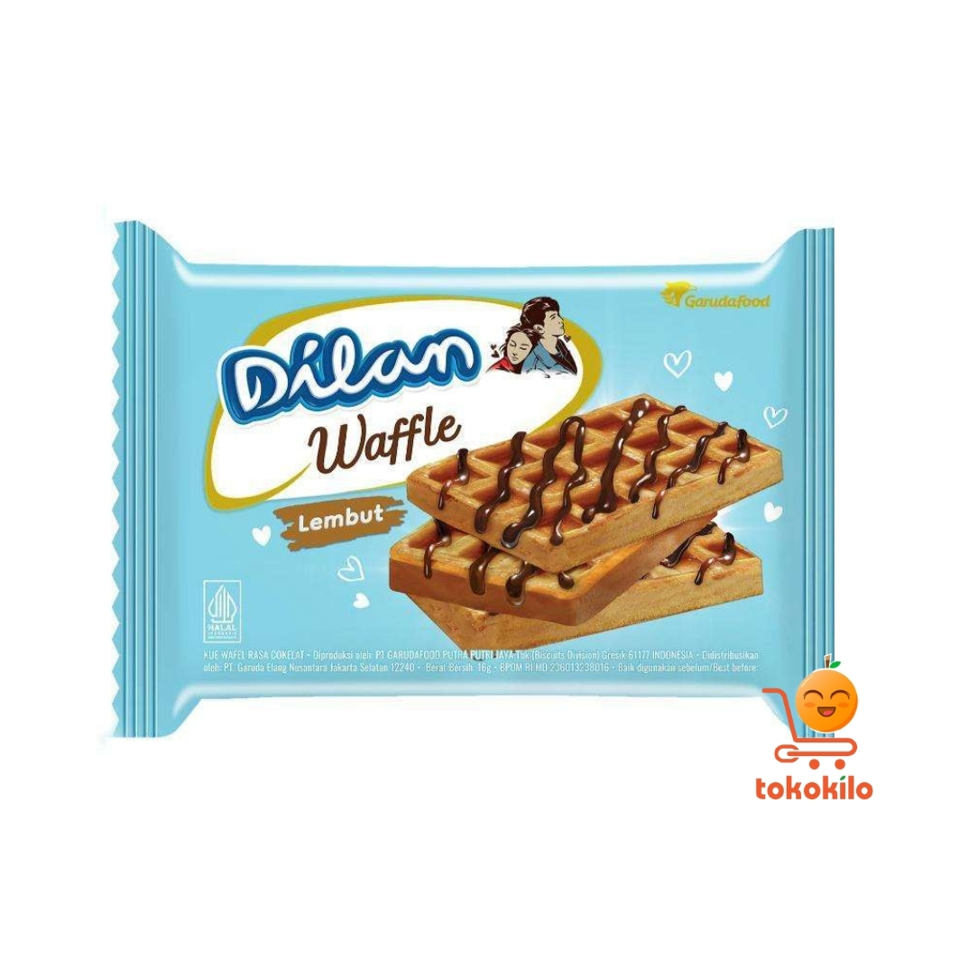 Dilan Waffle Rasa Cokelat 16gr (1 Box X 12 Pcs)