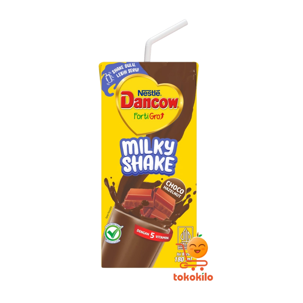 Dancow Susu UHT Fortigro Milky Shake Choco Hazelnut 180ml