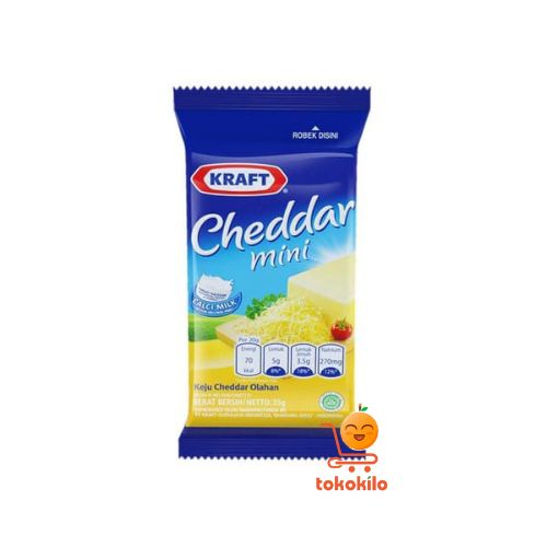 Keju Cheddar Mini Kraft 30gr (1 Renteng X 8pcs)