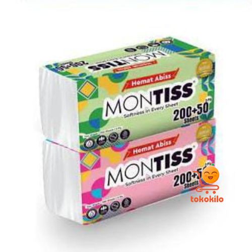 Tisu wajah Montiss 200sheets 2 in 1