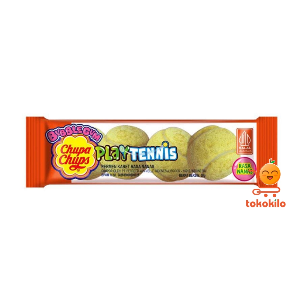 Chupa Chups Bubblegum Play Tennis rasa Nanas 20gr 