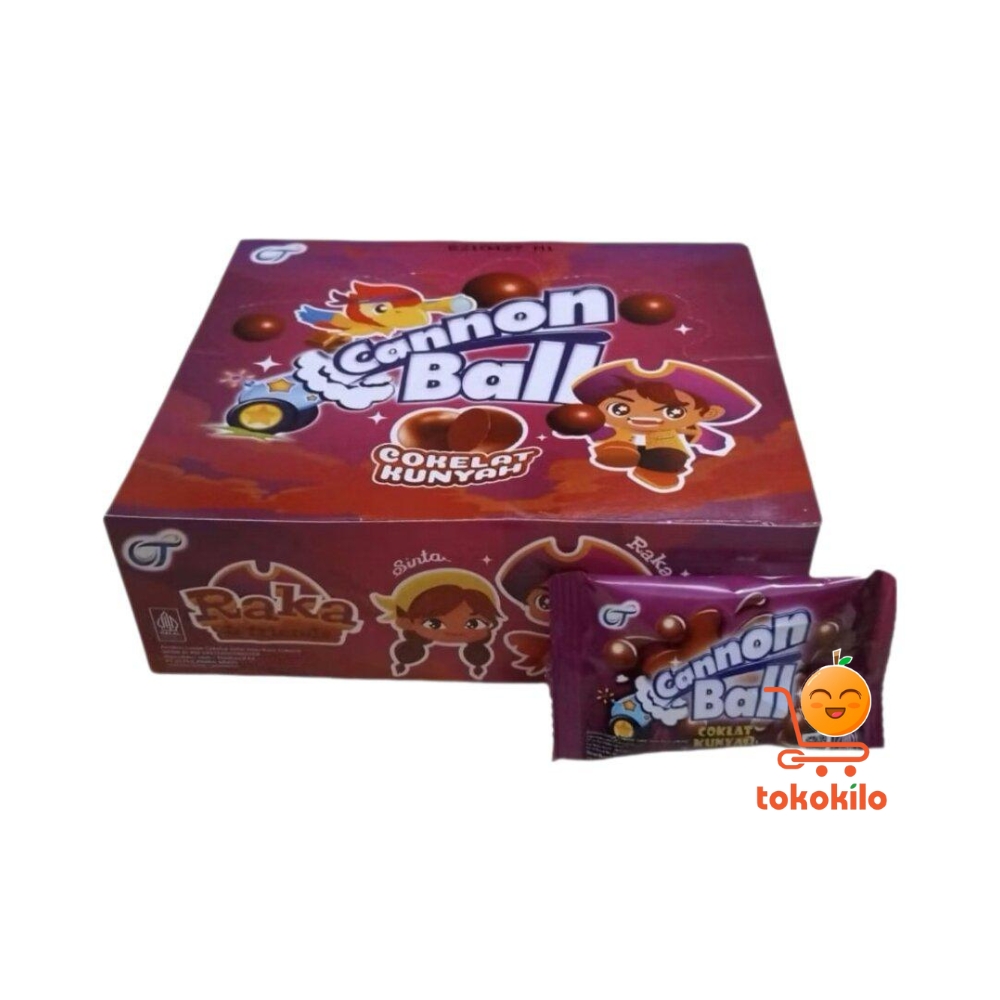 Cannon Ball Cokelat Kunyah 5gr isi 24pcs