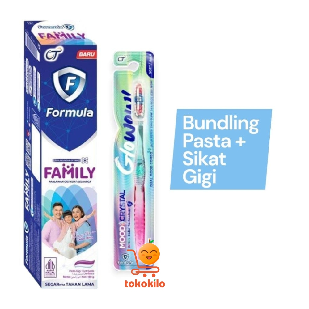 Pasta Gigi Formula Family Banded (Beli 1 Pasta Gigi GRATIS Sikat Gigi) 160gr