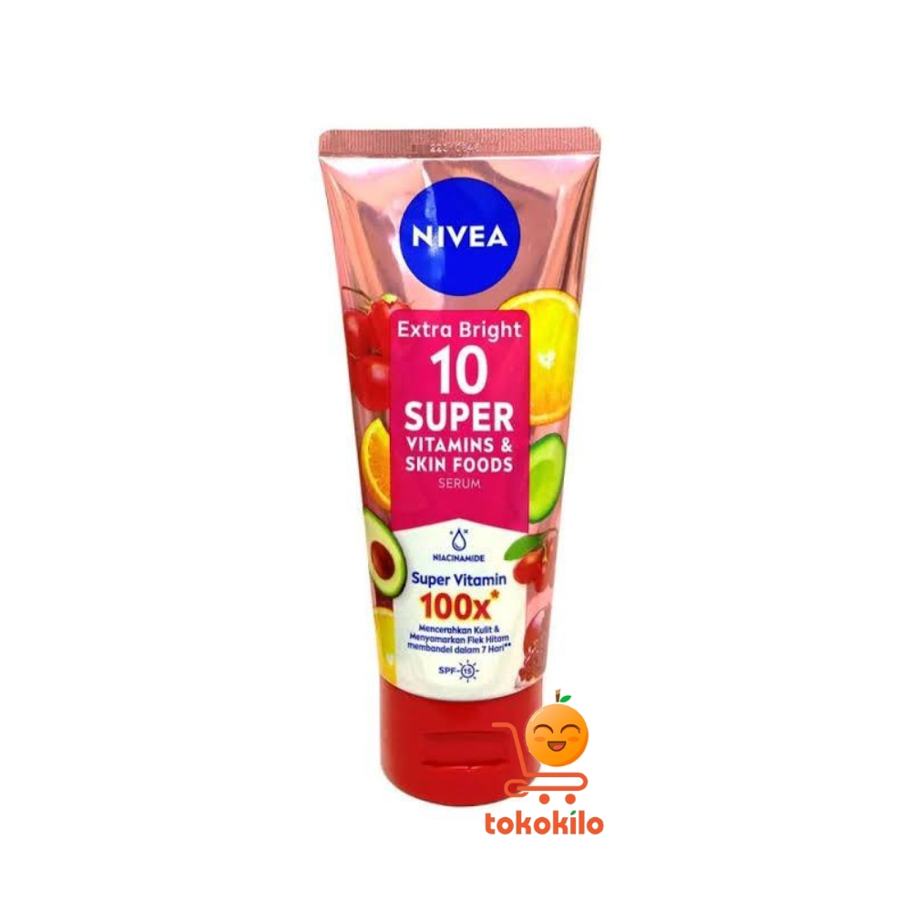 Nivea Extra Bright 10 Super Vitamins & Skin Foods Serum 180ml