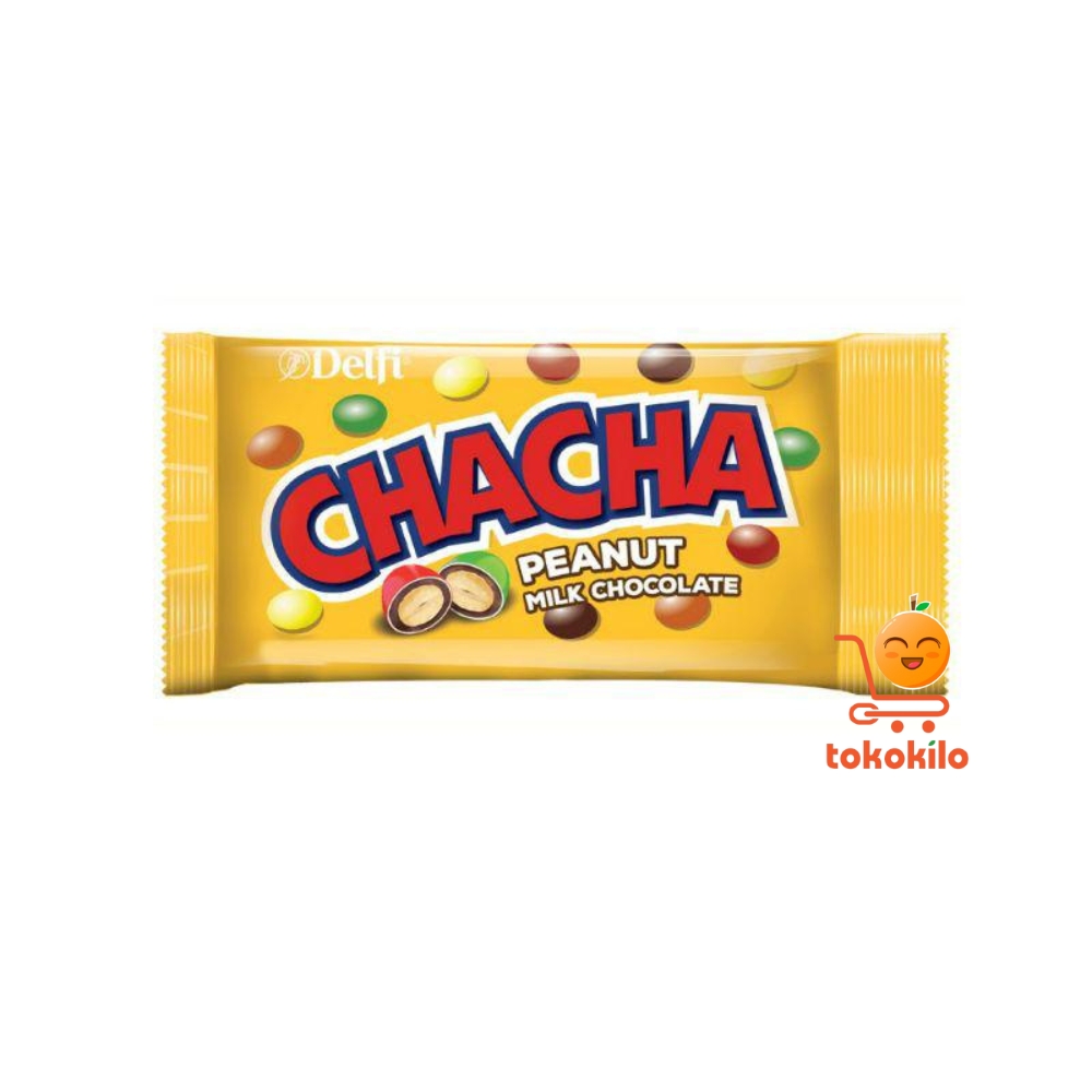 Delfi ChaCha Varian Peanut Milk Coklat, Milk Coklat (1 Box X 20 BONUS 2pcs) 5gr