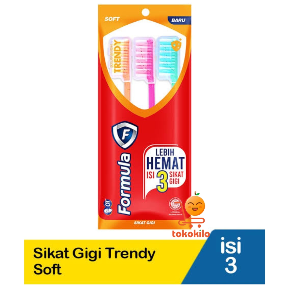 Formula Sikat Gigi Trendy Soft isi 3pcs