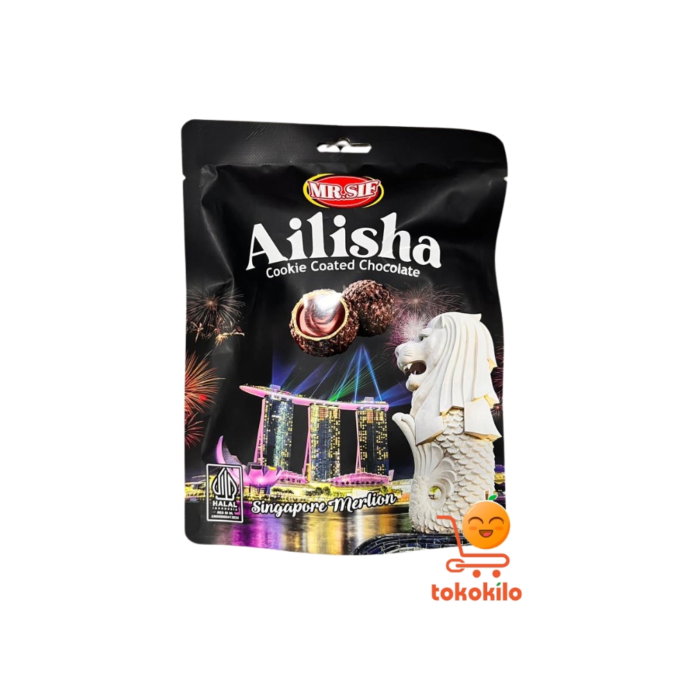 Mr. Sif Ailisha Cookie Coated Chocolate 70gr, 200gr