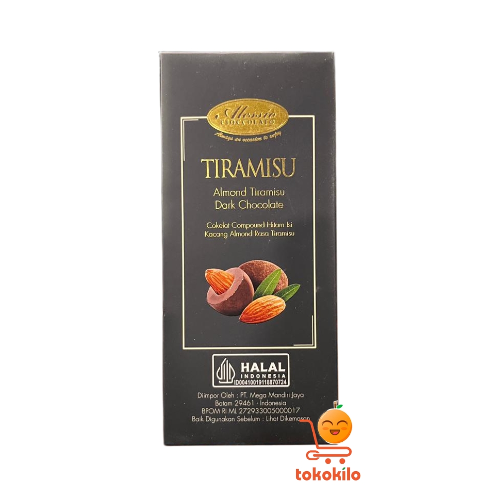 Alessio Cioccolato Tiramisu Almond Dark Chocolate 120gr