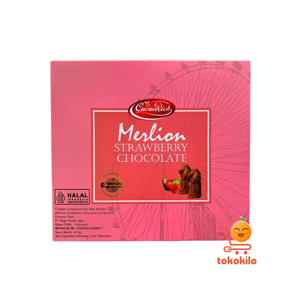 CacaoRich Merlion Strawberry Chocolate 62,5 gr