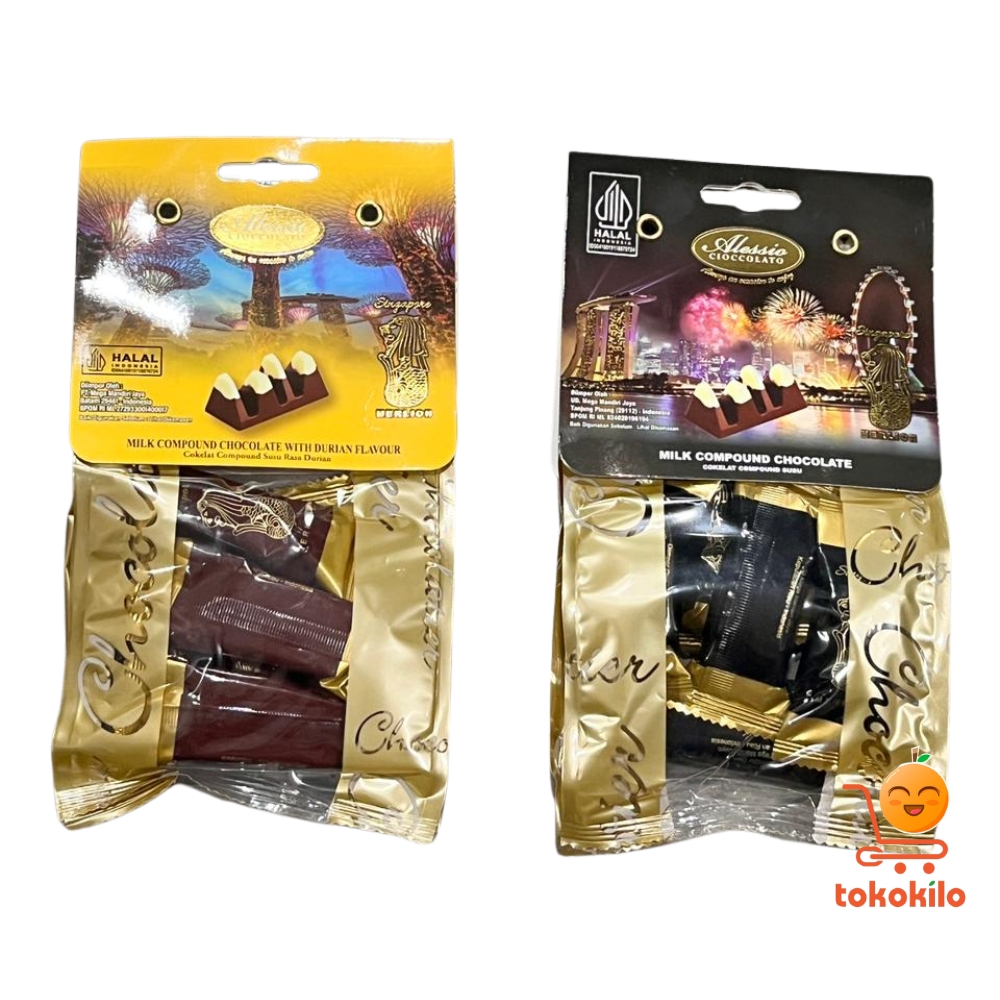 Alessio Cioccolato rasa Milk Chocolate, Milk Durian 72gr