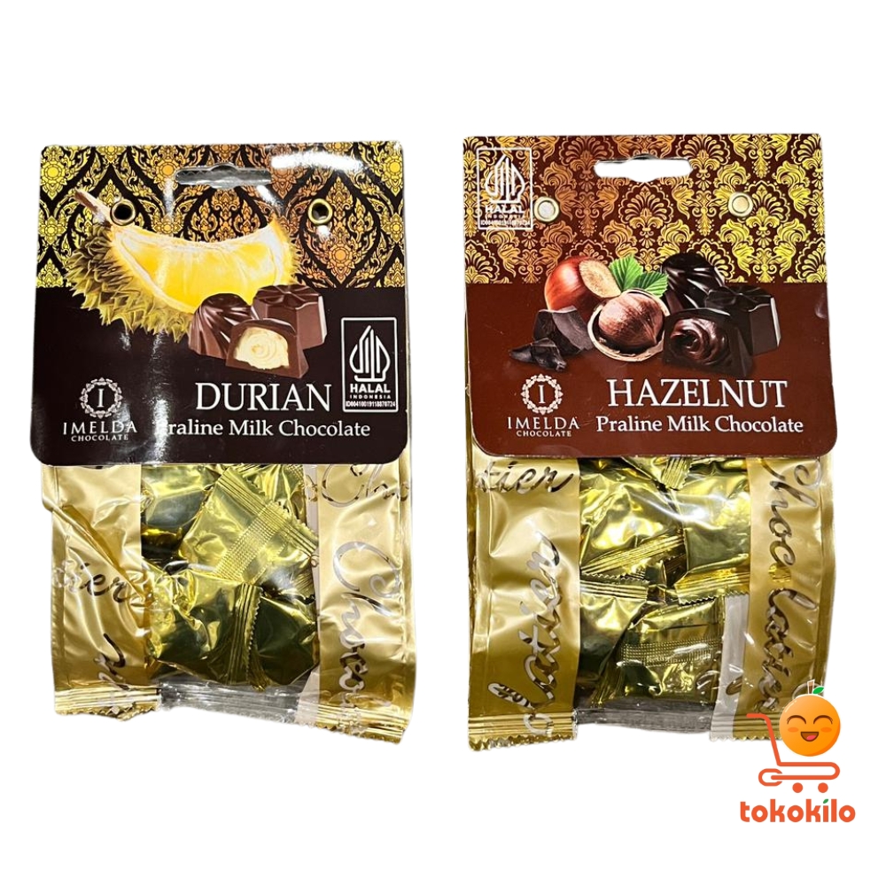 Imelda Praline Milk Chocolate Durian, Hazelnut Milk Chocolate 72gr