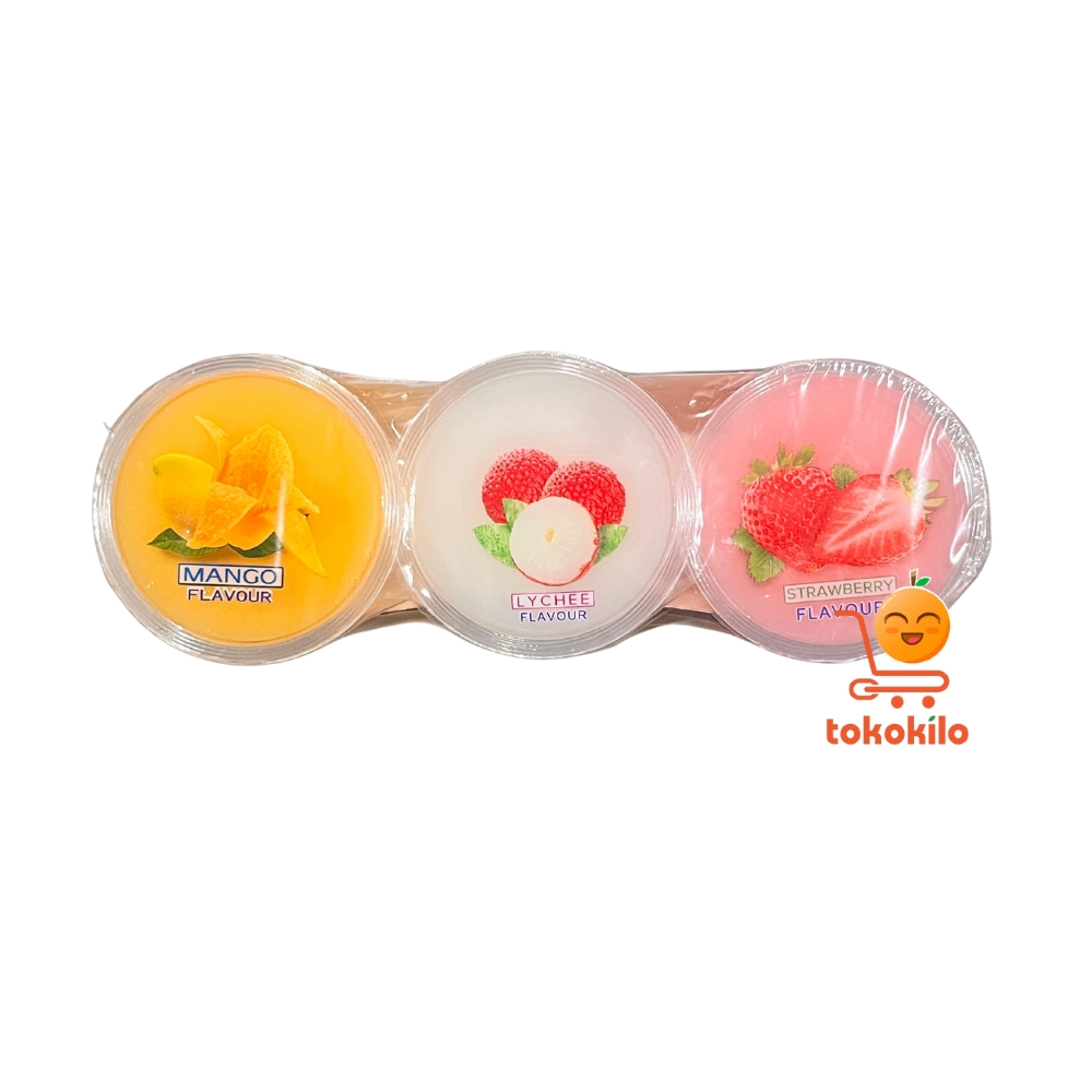 Yame Pudding rasa Aneka Buah-buahan dengan Nata De Coco 330gr