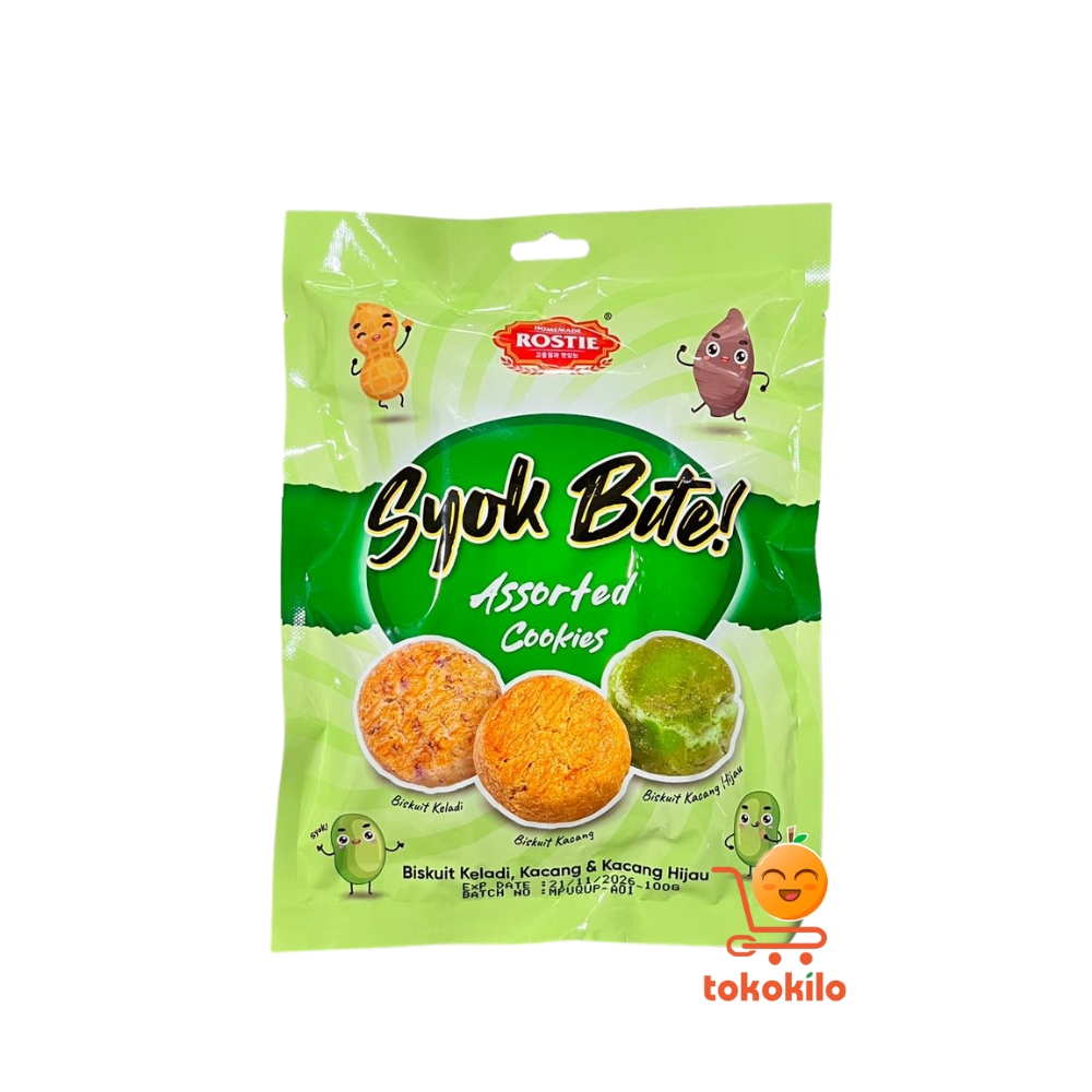 Rostie Syok Bite Biskuit Keladi dan Kacang Hijau 100gr