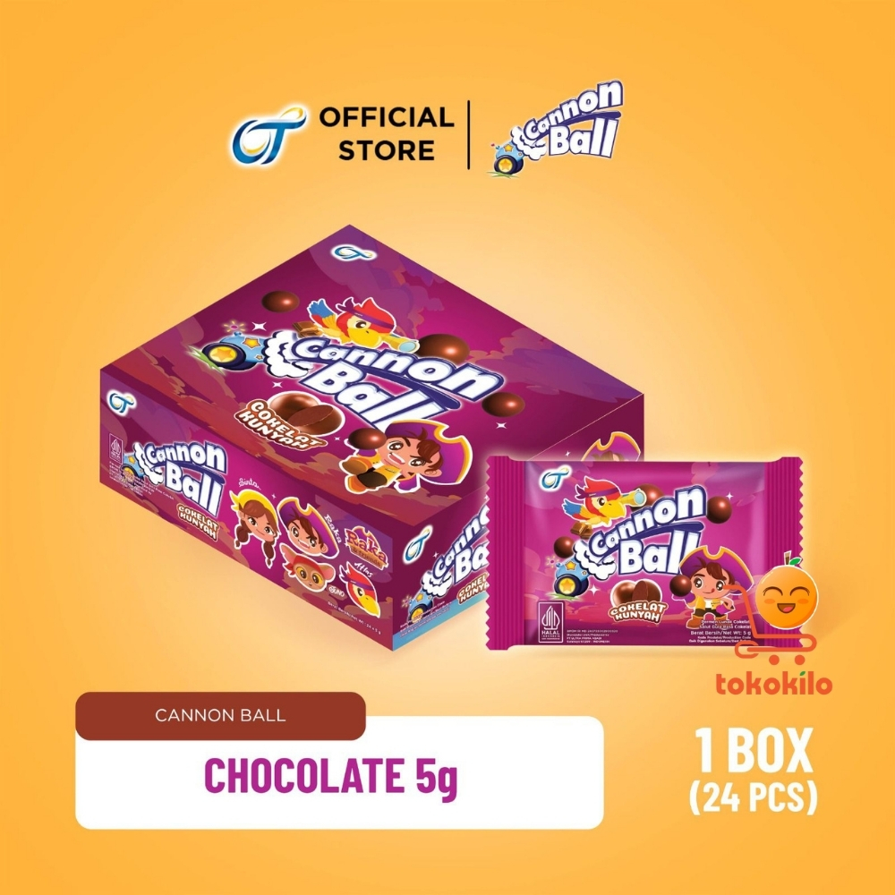 Cannon Ball varian rasa Chocolate (1 Box X 24pcs) 5gr