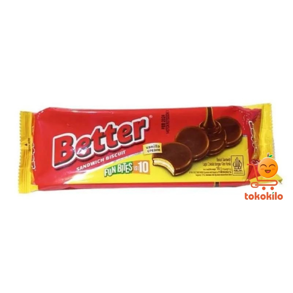Better Sandwich Biscuit Fun Bites krim Vanila 100gr