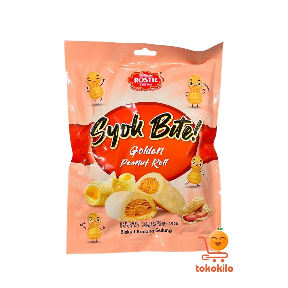 Rostie Syok Bite Golden Peanut Roll 100gr