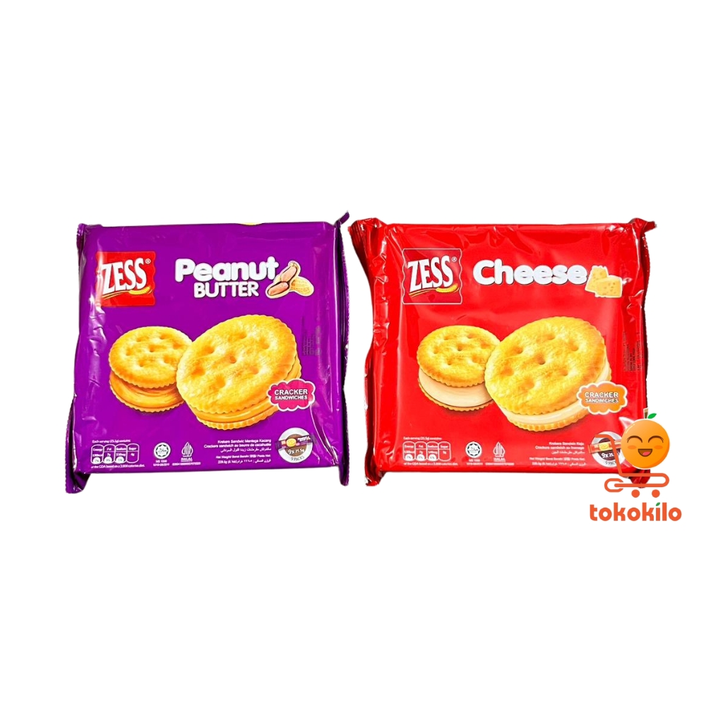 Zess Cracker Sandwiches rasa Peanut Butter 153gr,230gr , rasa Cheese 153gr