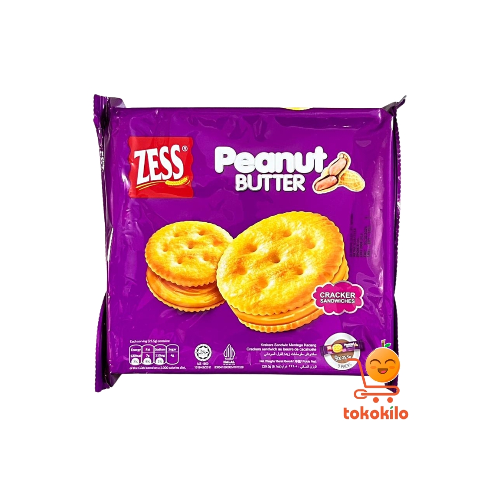 Zess Cracker Sandwiches rasa Peanut Butter 153gr, 230gr 
