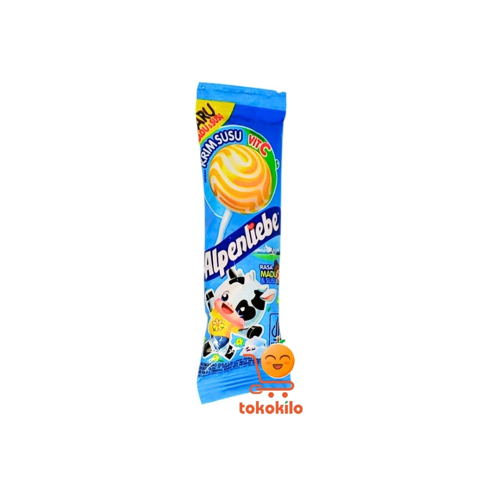 Alpenliebe Lollipop rasa Madu & Susu 10,5 gr (1 Pack X 24pcs)